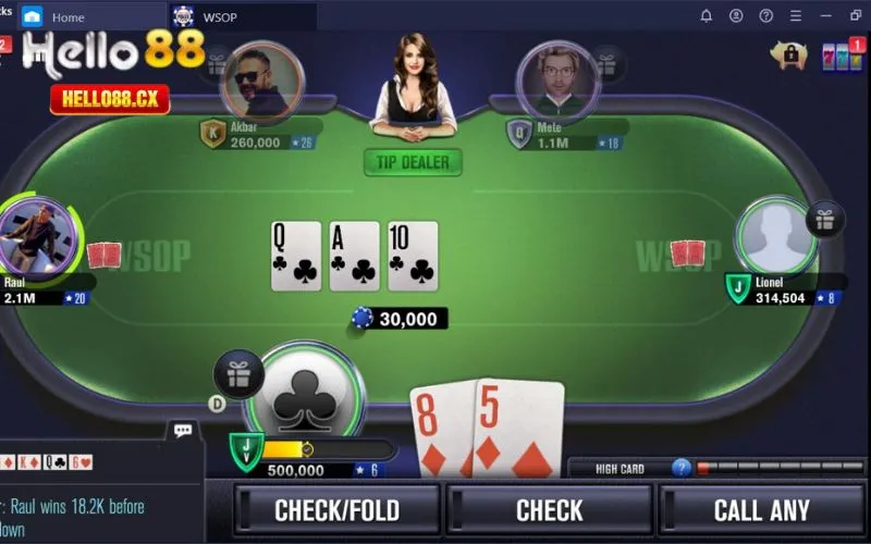 Các vòng cá cược trong game Poker trực tuyến