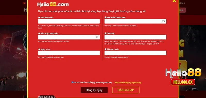 Câu hỏi thường gặp khi thao tác đăng ký mới tại Hello88