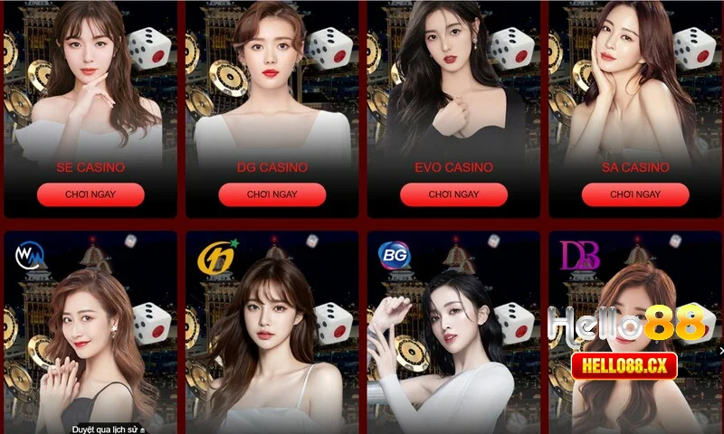 Đơn vị cung ứng game sòng bạc tại Hello88
