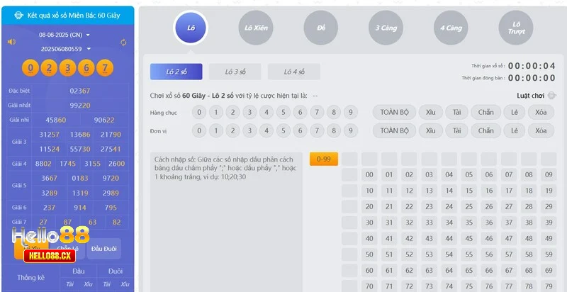 Luật lựa chọn số dự thưởng cực đơn giản