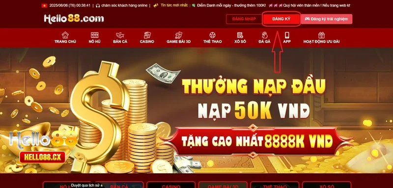 Mỗi người chỉ có thể lập duy nhất một tài khoản Hello88